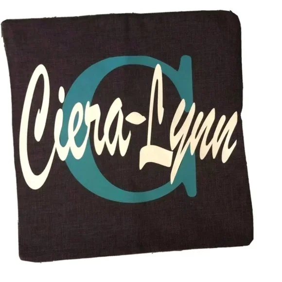 Monogram Name Throw Pillow Case - Picture 1 of 3
